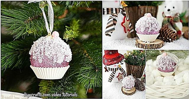 „Sparkly DIY Cupcake“ arba „Muffin Ornament Craft“