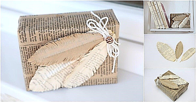 Decoratieve veren maken van oude boeken