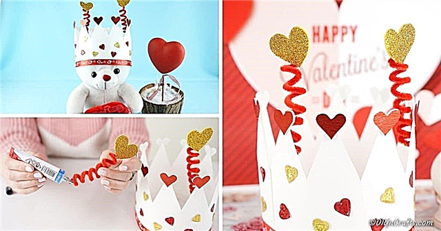 Corona di carta di San Valentino fai-da-te - Artigianato per bambini
