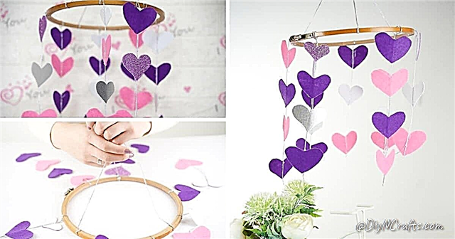Wunderschönes Valentine Hanging Paper Hearts Mobile