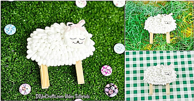 DIY Cotton Swab Lamb Spring Craft