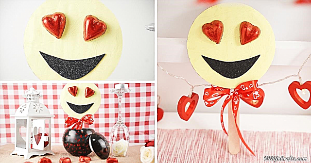Sladká valentínska emotikonová tvár Smiley Face Heart Eye