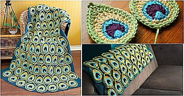 Как да си направим плетено одеяло от паунови пера