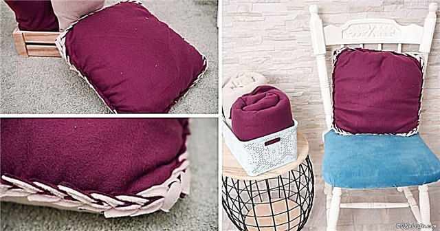 30-Minute Fleece DIY Dikiş Yok Ters Çevrilebilir Yastık