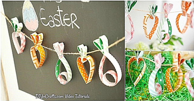 Simpatico tutorial sulla ghirlanda di Pasqua con uova e carote