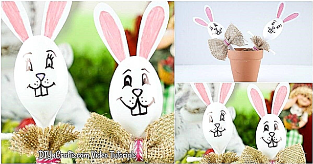 Śliczne plastikowe łyżeczki Easter Bunny Craft