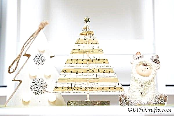 Kunstnerisk musikark Mini Paper Christmas Tree