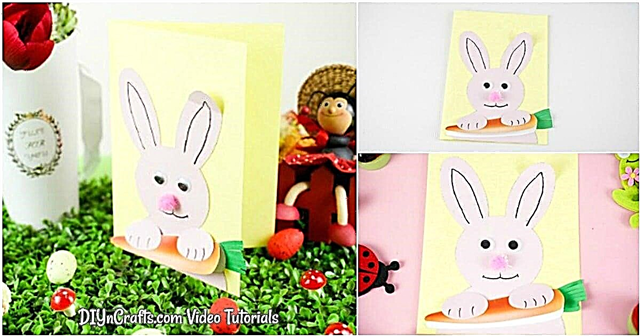 بطاقة أرنب عيد الفصح قابلة للطباعة مجانًا (فيديو تعليمي)
