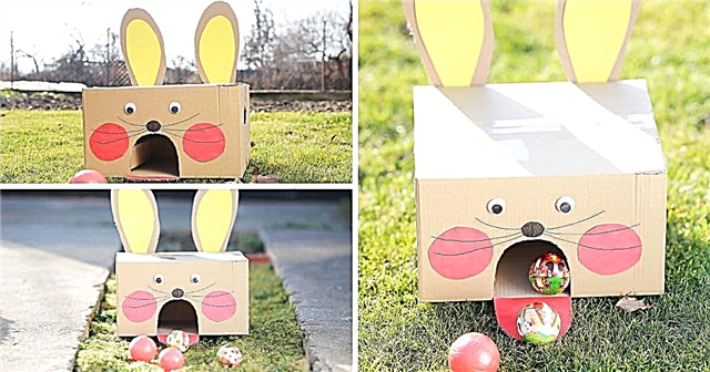 Zabawa Easter Bunny Cardboard Box Ball Game