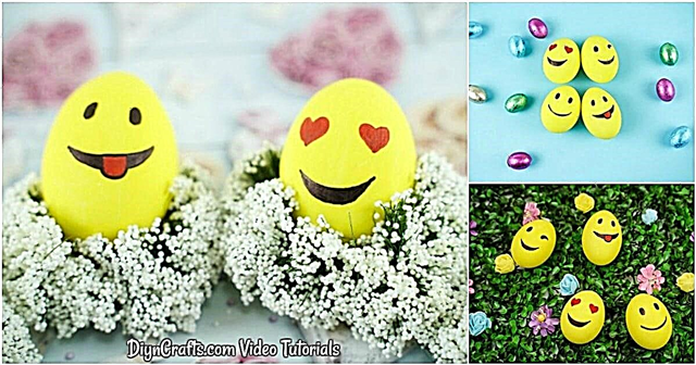 Ovos de Páscoa emoji de rosto sorridente DIY fáceis
