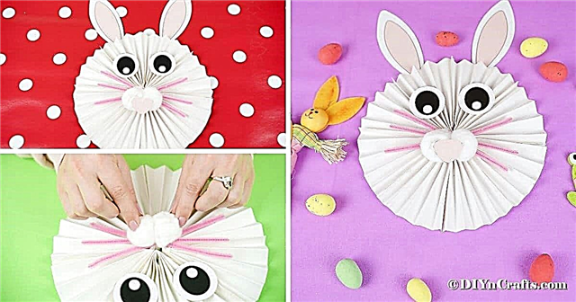 Adorable décoration murale en papier fan de lapin