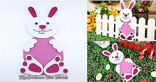 Eğlenceli Köpük Kağıt Easter Bunny Craft