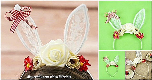 Cute Lace Bunny Ears Headband Craft (Tutorial video)
