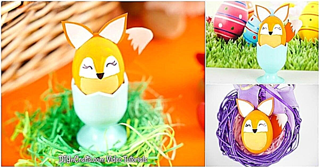 Bonita decoración DIY de huevos de Pascua con zorro (vídeo)