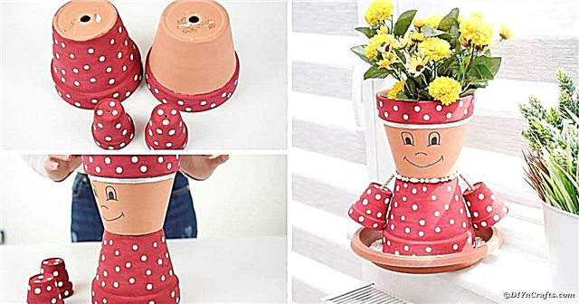 Polka Dot Upcycled Flower Pot Girl - Με βίντεο
