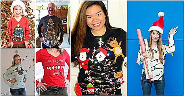 15 jautri neglīti Ziemassvētku džemperi, kurus varat viegli izdarīt pats