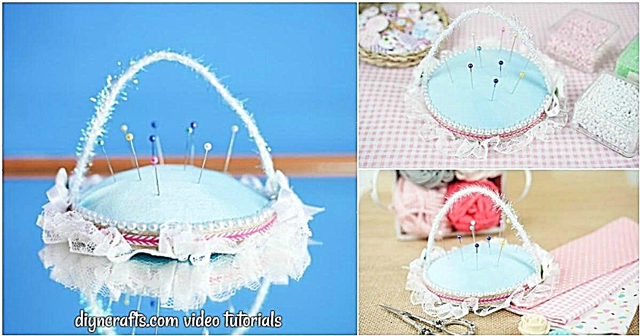 Upcycled Old CD Pincushion Basket - With Video