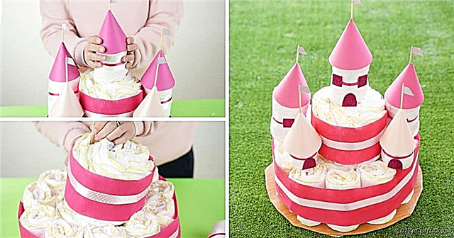 DIY dāvana dāvanai Royal Diaper Cake Castle Baby (Video)
