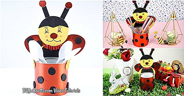 Creative Repurposed Tin Can Ladybug Organizer