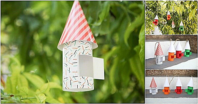 DIYの紙Gnomeの家の庭の装飾