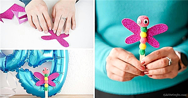 Artesanato colorido para crianças Dragonfly Stick (Vídeo)